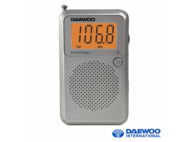 RÁDIO PORTÁTIL AM/FM COM LCD CINZENTO DAEWOO 1