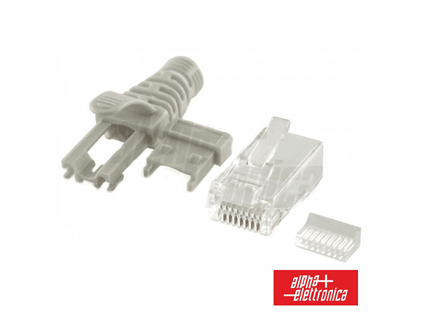 FICHA RJ45 MODELAR 8P8C CAT6A COM CAPA 1
