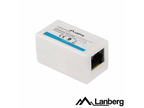 FICHA ADAPTADORA RJ45 FÊMEA PARA RJ45 FÊMEA LANBERG 1