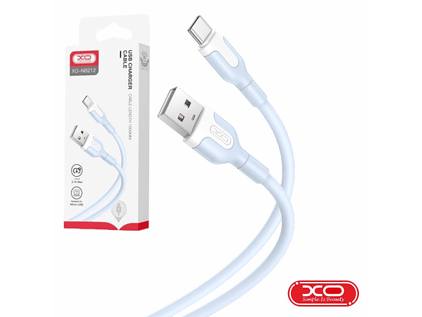 CABO USB-A 2.0 MACHO / USB-C 2.1A 1M AZUL XO 1