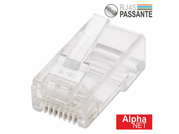 FICHA RJ45 MODELAR 8P8C CAT6 PASSANTE 1