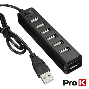 HUB USB2.0 COM 7 PORTAS PROK
