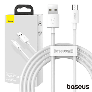 CONJUNTO 2 CABOS USB-A / MICROUSB MACHO 1.5M BASEUS