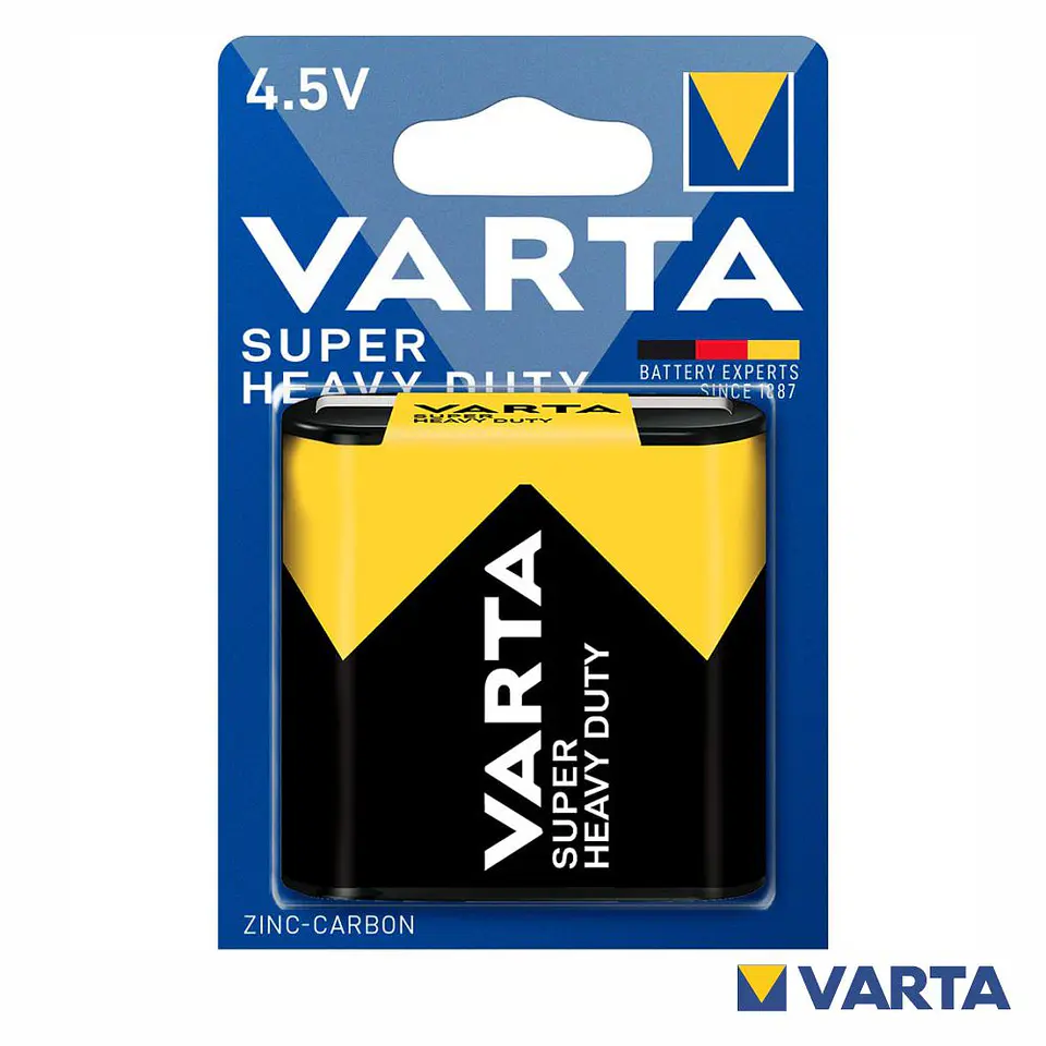 PILHA ZINCO-CARVÃO 4.5V/3LR12 SUPER HEAVY DUTY VARTA 1