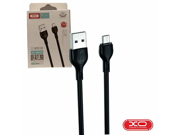 CABO USB-A MACHO PARA MICRO USB MACHO 2.1A 1M XO 1