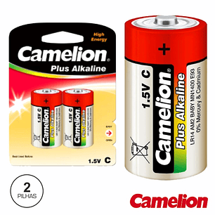 PILHA ALCALINA LR14/C 1.5V 2X BLISTER CAMELION
