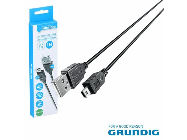 CABO USB-A 2.0 MACHO / MINI USB-B MACHO 1M GRUNDIG 1
