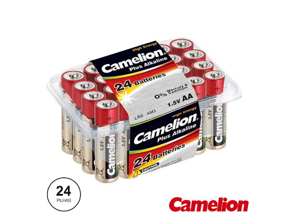 PILHA ALCALINA LR6/AA 1.5V 24X BLISTER CAMELION 1