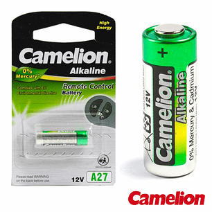 PILHA ALCALINA A27/LR27A 12V BLISTER CAMELION