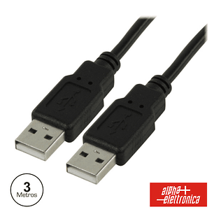 CABO USB-A 2.0 MACHO / USB-A MACHO 3M