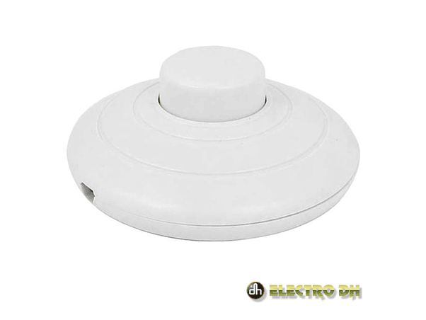INTERRUPTOR DE PÉ 2A 250V REDONDO BRANCO EDH 1