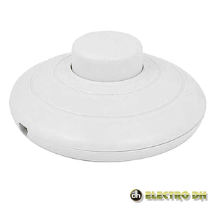 INTERRUPTOR DE PÉ 2A 250V REDONDO BRANCO EDH