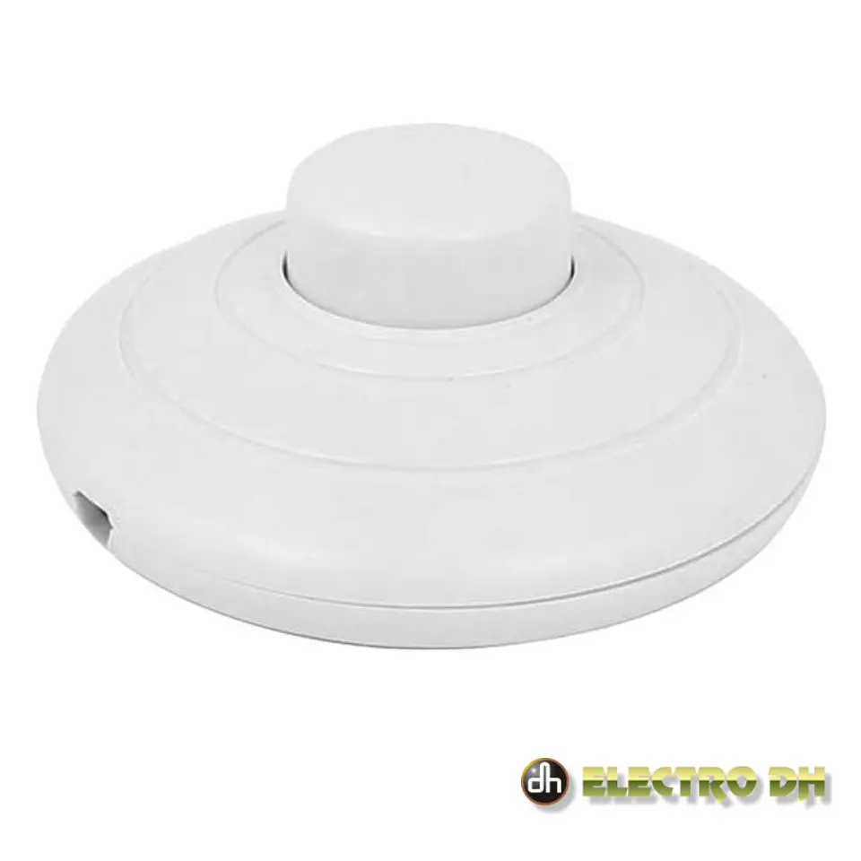 INTERRUPTOR DE PÉ 2A 250V REDONDO BRANCO EDH 1