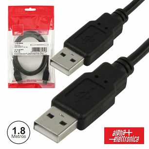 CABO USB-A 2.0 MACHO / USB-A MACHO 1.8M