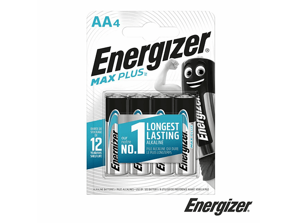 PILHA ALCALINA AA 1.5V 4X MAX PLUS ENERGIZER 1