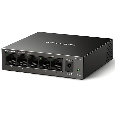 SWITCH DE REDE POE ETHERNET 1GB/S 5 PORTAS RJ45