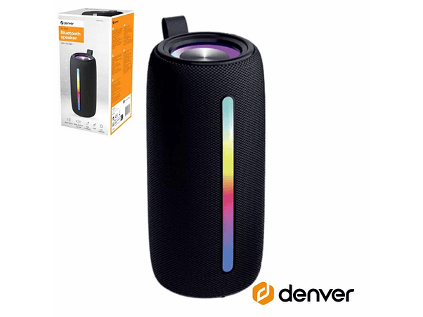 COLUNA BLUETOOTH PORTÁTIL RGB TWSEMBAT/SD/MP3/USB DENVER 1