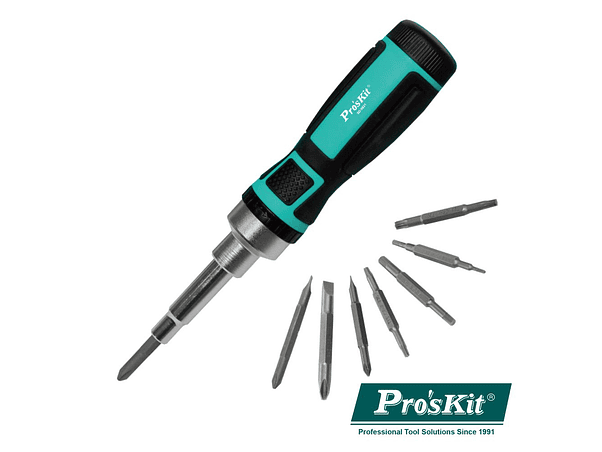 CONJUNTO DE CHAVE ROQUETE COM 7 PONTAS DUPLAS PROSKIT 1