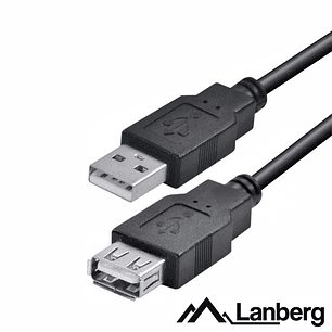 CABO USB-A 2.0 MACHO / USB-A FÊMEA 3M LANBERG