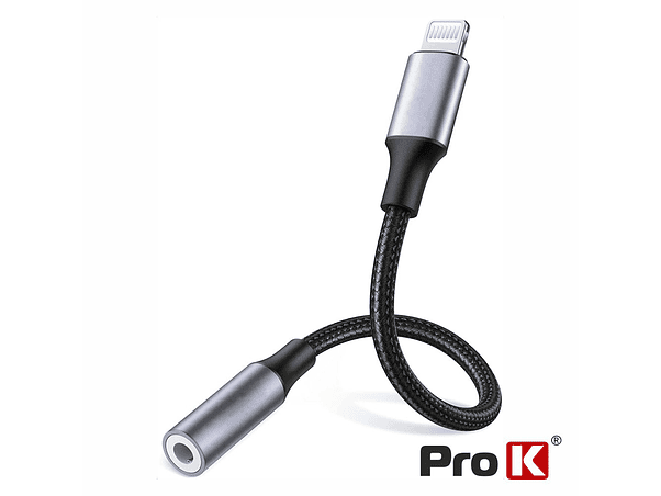 CABO ADAPTADOR LIGHTNING MACHO / JACK 3.5MM FÊMEA PROK 1