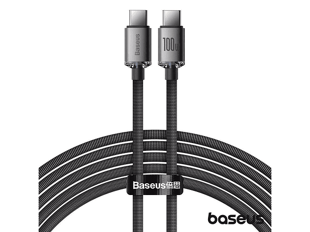 CABO USB-C MACHO PARA USB-C MACHO 100W 2M CRYSTAL SHINE BASEUS 1