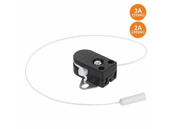 INTERRUPTOR DE PASSAGEM SPST ON-OFF COM CORDA 2A 250V 1