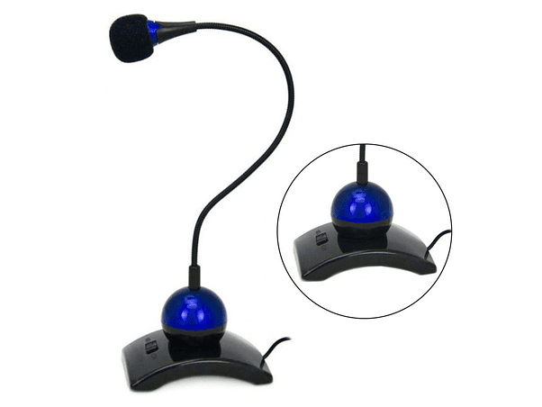 MICROFONE MESA POR JACK 3.5MM AZUL 1