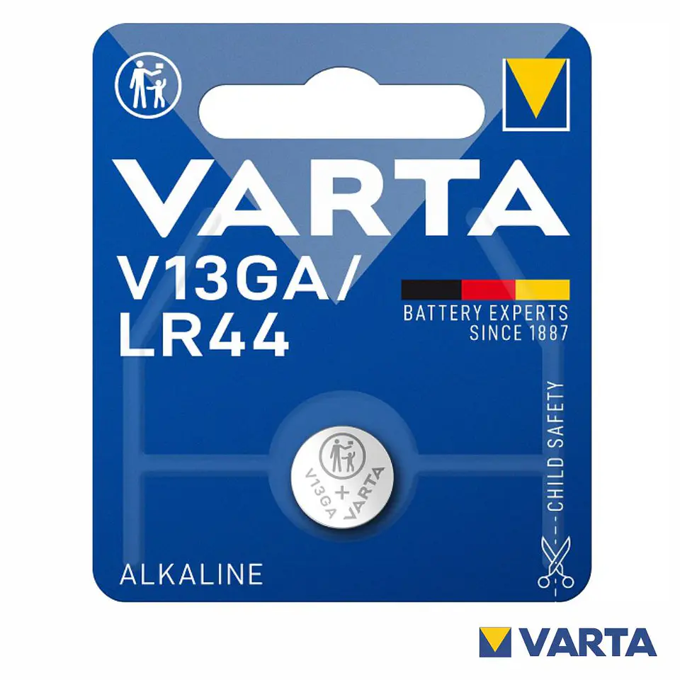PILHA ALCALINA BOTÃO LR44/AG13/V13GA/A76 1.5V VARTA 1