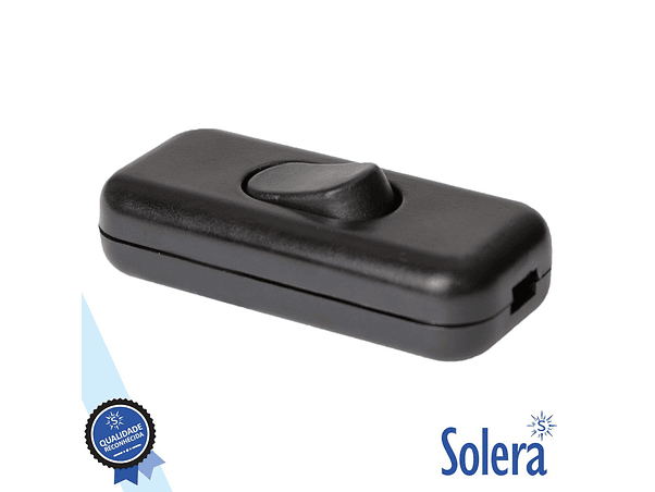 INTERRUPTOR DE PASSAGEM BIPOLAR 4A 250V PRETO SOLERA 1