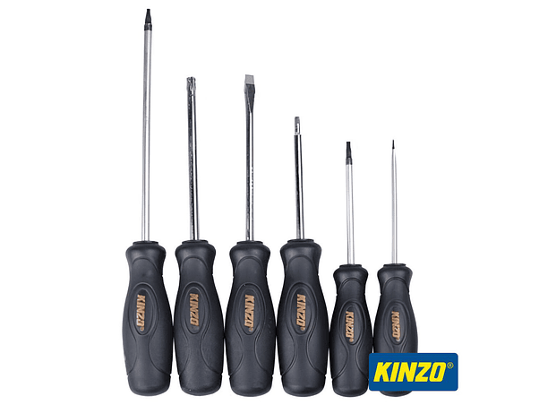 CONJUNTO DE 6 CHAVES FENDAS E PHILIPS KINZO 1