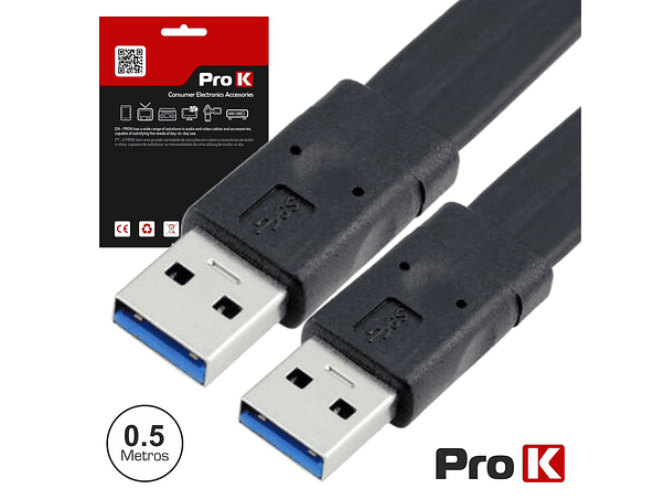 CABO USB-A 3.0 MACHO / MACHO 0.5M PROK 1