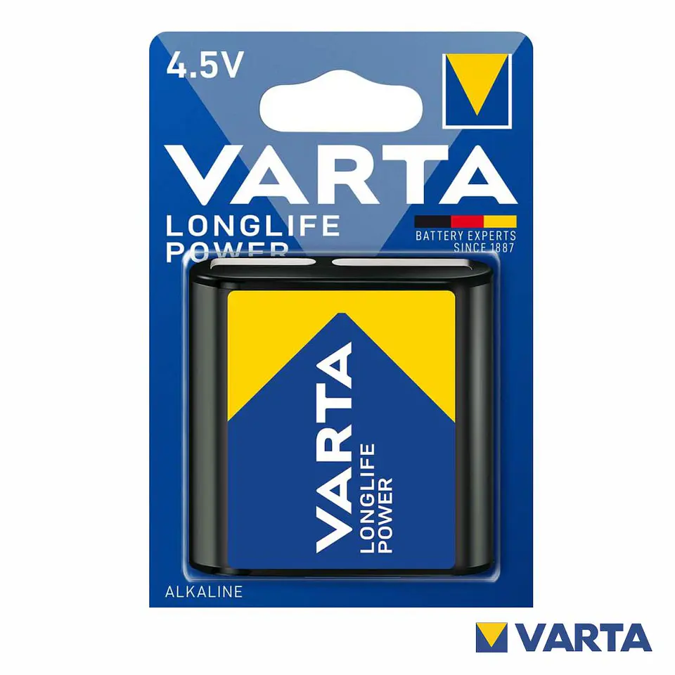 PILHA ALCALINA 4.5V/3LR12 LONGLIFE POWER VARTA 1