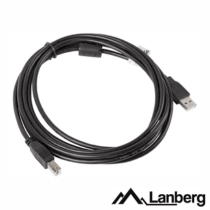 CABO USB-A 2.0 MACHO / USB-B MACHO 3M LANBERG