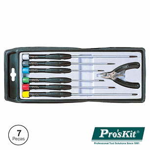 CONJUNTO DE 6 CHAVES E 1 ALICATE CORTE PROSKIT