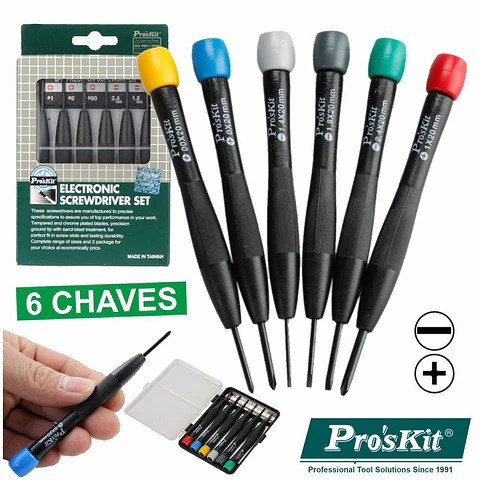 CONJUNTO DE 6 CHAVES DE PRECISÃO PROSKIT