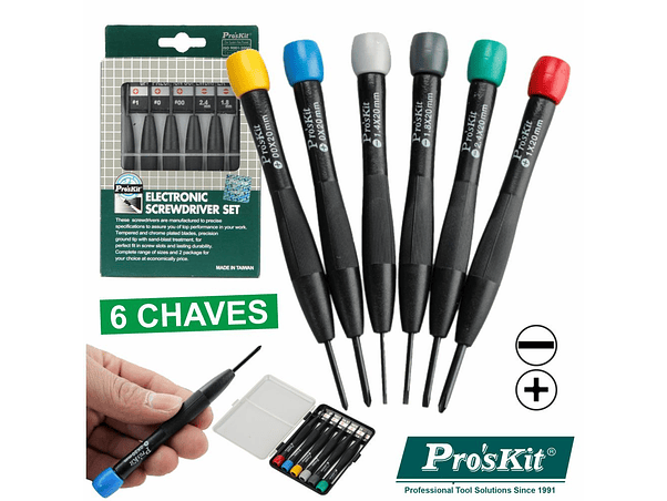 CONJUNTO DE 6 CHAVES DE PRECISÃO PROSKIT 1