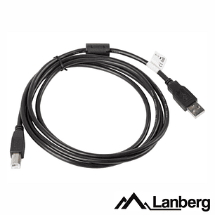CABO USB-A 2.0 MACHO / USB-B MACHO 1.8M LANBERG