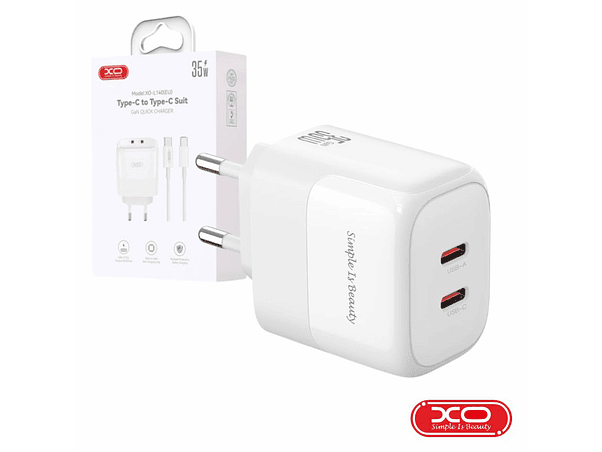 ALIMENTADOR 2X USB-C PD 35W GAN XO 1