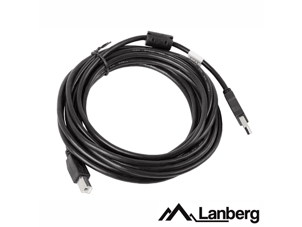 CABO USB-A 2.0 MACHO / USB-B MACHO 5M LANBERG 1