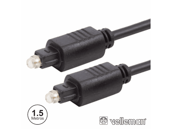 CABO FIBRA ÓPTICA TOSLINK-TOSLINK M/ M 1.5M VELLEMAN 1