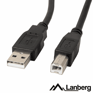 CABO USB-A 2.0 MACHO / USB-B MACHO 3M LANBERG