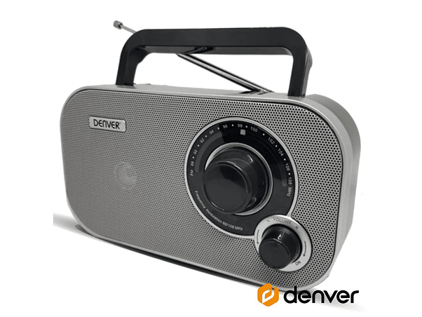 RÁDIO FM PORTÁTIL CINZA DENVER 1