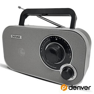 RÁDIO FM PORTÁTIL CINZA DENVER