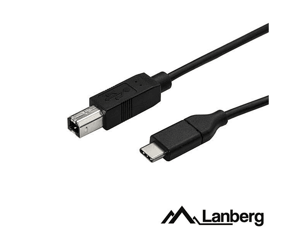 CABO USB-C 2.0 MACHO / USB-B MACHO 3M LANBERG 1