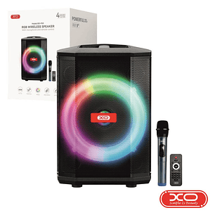COLUNA AMPLIFICADA USB/MICROSD/LED RGB/BT/FM/AUX TWS XO