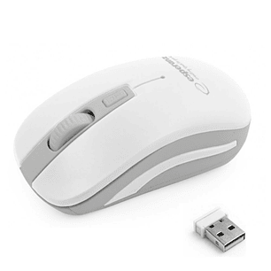 RATO ÓPTICO 800/1200/1600 DPI SEM FIOS 2.4GHZ BRANCO/CINZENTO