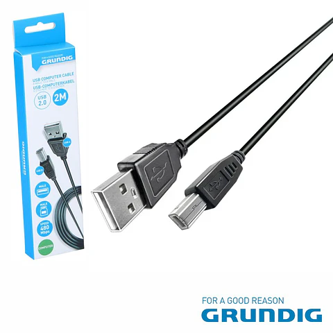 CABO USB-A 2.0 MACHO / USB-B MACHO 2M GRUNDIG