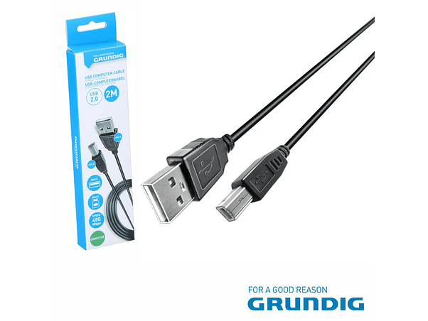 CABO USB-A 2.0 MACHO / USB-B MACHO 2M GRUNDIG 1