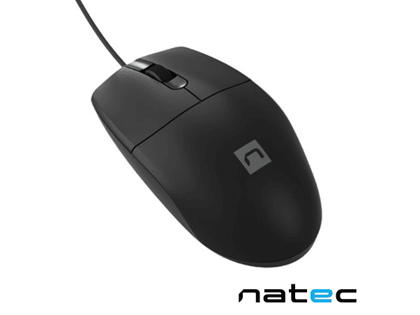 RATO ÓPTICO COM FIOS 1200DPI USB PRETO NATEC 1