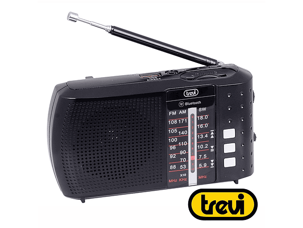 RÁDIO PORTÁTIL AM/FM/BT CLÁSSICO PRETO TREVI 1